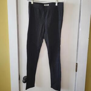 Mudd charcoal gray stretch athletic leggings with geometric panel detailing Med